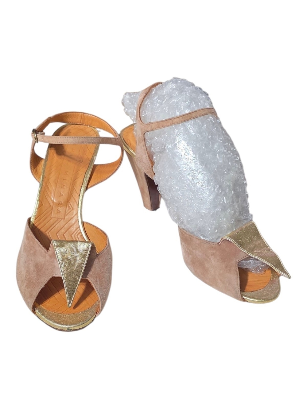 Chie Mihara Champagne Satin Cowl Slip Dress